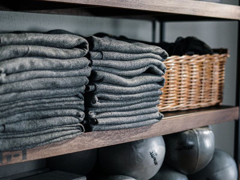 Detailed view of yoga equipment on a minimalist background
